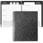 Load image into Gallery viewer, Aesthetic Planner Academic Year July 2024 June 2025 8.5 x11 with Weekly and Monthly Calendar pages Daily Planner for Office Teacher Student Work (Black)