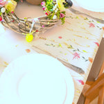 Load image into Gallery viewer, Finest Floral Square Easter Tablecloth Non Iron Stain Resistant  52x52 inch