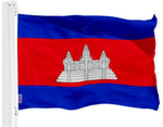 Load image into Gallery viewer, G128 Cambodia Cambodian Khmer Flag  3x5 Ft  Printed 150D Polyester  Indoor/Outdoor, Vibrant Colors, Brass Grommets, Quality Polyester, Much Thicker More Durable Than 100D 75D Polyester