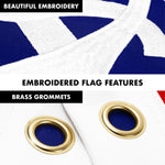 Load image into Gallery viewer, G128 Combo Pack: 6 Ft Tangle Free Aluminum Spinning Flagpole (White) &amp; American USA Yacht Ensign Flag 3x5 Ft, ToughWeave Series Embroidered 300D Polyester  Pole with Flag Included