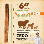 Load image into Gallery viewer, Gullet Sticks 100% Natural Beef Esophagus Dog Chews 6 in 24 Count Premium Dog