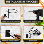 Load image into Gallery viewer, 9 Pcs Helmet Holder Wall Mount   Reliable Cowboy Hat Holder for Wall Made of Sturdy Metal Easy &amp; Firm Installation for Convenient Storage of Helmets Hats &amp; More   35 Lbs Max Load