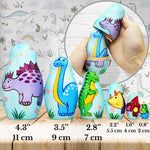 Load image into Gallery viewer, Stacking Dinosaur Nesting Dolls Set 6 pcs Dinosaur Decor for Dinosaur Lovers