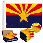 Load image into Gallery viewer, Arizona AZ State Flag 3x5 Ft 5Pack Doublesided Embroidered Polyester By G128
