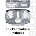 Load image into Gallery viewer, Travel Pill Organizer Airtight Medicine Case for Traveling Grey Plastic Holder
