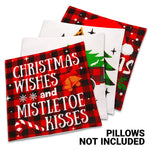 Load image into Gallery viewer, G128 Christmas Decoration Farmhouse Pine Spruce Waterproof Throw Pillow Covers  18 x 18 in  Set of 4, Beautiful Cushion Covers for Christmas Sofa Couch Decoration