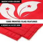 Load image into Gallery viewer, G128 Combo Pack: 6 Ft Tangle Free Spinning Flagpole (White) &amp; Hong Kong Flag 3x5 Ft Printed 150D Polyester, Brass Grommets (Flag Included) Aluminum Flag Pole