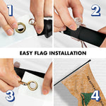 Load image into Gallery viewer, G128 Combo Pack: 6 Ft Tangle Free Aluminum Spinning Flagpole (Black) &amp; An Appeal to Heaven TeaStained Flag 3x5 Ft, Double ToughWeave Pro Series DS Embroidered 420D Polyester  Pole with Flag Included