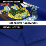 Load image into Gallery viewer, G128 Combo Pack: 6 Ft Tangle Free Aluminum Spinning Flagpole (Silver) &amp; Maine ME State Flag 3x5 Ft, LiteWeave Pro Series Printed 300D Polyester  Pole with Flag Included