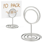Load image into Gallery viewer, 10 Pack Table Number Holders for Wedding Silver Place Card Holder Table Sign Holders Picture Photo Holders for Tables Mini Table Number Stands Silver Small Table Number Holders Clip Stand
