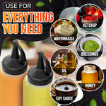 Load image into Gallery viewer, 6 Pcs Condiment Squeeze Bottles for Sauces 12 oz – Squirt Bottles for Liquids Refillable Leak Proof Easy to Fill  Durable and Convenient Salad Dressing Dispenser  Dressing Mustard Ketchup Bottle