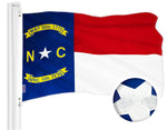 Load image into Gallery viewer, G128 Combo Pack: American USA Flag 4x6 Ft &amp; North Carolina State Flag 4x6 Ft  Both ToughWeave Series Embroidered Polyester, Embroidered Design, Indoor/Outdoor, Brass Grommets