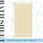 Load image into Gallery viewer, Luxury Soft Beige Bath Sheet Towels 2 Pack Extra Large 35x70 inch 650 GSM