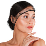 Load image into Gallery viewer, Black Disposable Hair Net 28 Inch 100 Pack Micro Nylon Bouffant Hair Nets. Bouffant Caps Disposable with Elastic Edge Stretchable Hairnets for Foodservice Industrial Use