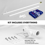 Load image into Gallery viewer, G128 Combo Pack: 6 Ft Tangle Free Aluminum Spinning Flagpole (White) &amp; DeSantis Election Make America Florida Flag 3x5 Ft, LiteWeave Pro Series Printed 150D Polyester  Pole with Flag Included