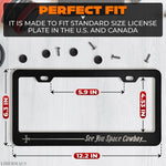Load image into Gallery viewer, Matte Black License Plate Frame Funny for Anime Fans   See You Space Cowboy Anime License Plate Frame Design (12.2 x 6.3 Inches) Easy to Install Stainless Steel Holder for US &amp; Canada