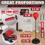 Load image into Gallery viewer, Punching Bag with Stand Height Adjustable Reflex Boxing Bag with Stand &amp; Gloves Spring Mounted for Fast Rebound Sturdy Fillable Base for Stability Boxing Equipment for Training at Home