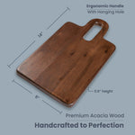 Load image into Gallery viewer, The Fine Living Co. Acacia Wood Serveware Board Charcuterie Boards Serving Board for Cheese Fruit Cake Pizza Non slip Board for Kitchen Countertop 0.6 Thick &amp; Food Safe Wood Board 14 x8