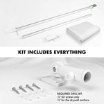 Load image into Gallery viewer, G128 Combo Pack: 6 Feet Tangle Free Spinning Flagpole (Silver) Solid White Flag 3x5 ft Printed 150D Brass Grommets (Flag Included) Aluminum Flag Pole