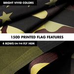 Load image into Gallery viewer, G128 Combo Pack: 6 Ft Tangle Free Aluminum Spinning Flagpole (Silver) &amp; American USA Camouflage Flag 3x5 Ft, LiteWeave Pro Series Printed 300D Polyester  Pole with Flag Included