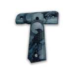 Load image into Gallery viewer, 1911 Raven Series 1911 Wooden Pistol Grips Ambi Safety Cut Blue Raven for 1911