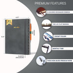 Load image into Gallery viewer, 2025 2026 HARDCOVER Leather Planner Weekly &amp; Monthly   6.5 * 8.5 Inches   Academic Planner Business Personal or Student   Pen Holder Thick Paper July 2025   June 2026 (Dark Grey)
