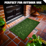 Load image into Gallery viewer, Home Entrance Green Leaves Door Mat Deluxe 17x29.5 in Absorbent Natural Rubber