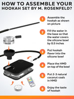 Load image into Gallery viewer, Portable Hookah Set With Everything Black Portable Hookah Set for Travel with Flat Hookah Box Portable Hookah Kit with Charcoal Holder &amp; Coal Cover Travel Shisha Hookah Set