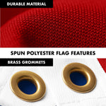 Load image into Gallery viewer, G128 Combo Pack: 5 Ft Tangle Free Spinning Flagpole (Silver) &amp; Tennessee Flag 2.5x4 Ft Embroidered 220GSM Spun Polyester, Brass Grommets (Flag Included) Aluminum Flag Pole