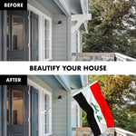 Load image into Gallery viewer, Flag Pole 6FT Silver Tangle Free and Iraq Flag 3x5 Ft Combo Printed 150D