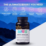 Load image into Gallery viewer, Mens Shilajit Fulvic Acid Complex Pure Himalayan Shilajit Capsules 1000mg of