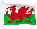 Load image into Gallery viewer, G128 Wales Welsh Flag  3x5 Ft  Printed 150D Polyester  Indoor/Outdoor, Vibrant Colors, Brass Grommets, Quality Polyester, Much Thicker More Durable Than 100D 75D Polyester