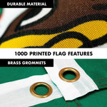 Load image into Gallery viewer, G128  6 Feet Tangle Free Spinning Flagpole (White) Mexico Brass Grommets Printed 3x5 ft (Flag Included) Aluminum Flag Pole