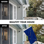 Load image into Gallery viewer, G128 Combo Pack: 6 Ft Tangle Free Spinning Flagpole (Silver) &amp; Alaska Flag 3x5 Ft Embroidered 220GSM Spun Polyester, Brass Grommets (Flag Included) Aluminum Flag Pole