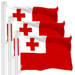 Load image into Gallery viewer, 3 Pack Tonga Tongan Flag 3x5 Ft Printed 150D Polyester Country Flag Indoor