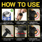 Load image into Gallery viewer, Butane Torch Adjustable Flame for Smoking Guns and Smokers with Wood Chips Bag