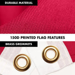 Load image into Gallery viewer, G128 Combo Pack: 6 Ft Tangle Free Spinning Flagpole (Silver) &amp; Austria Flag 3x5 Ft Printed 150D Polyester, Brass Grommets (Flag Included) Aluminum Flag Pole