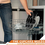 Load image into Gallery viewer, Silicone Muffin Pan   Silicone Cupcake Molds for Baking Egg Bites Mold Nonstick 7 Cups Air Fryer Muffin Pan for Baking Egg Bite Tart Mini Cupcake Chocolate and Quiche  Reusable Dishwasher Safe