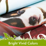 Load image into Gallery viewer, G128 Garden Flag Sleeping Puppy and Welcome Quote  12x18 Inch  Printed 150D Polyester  Everyday Decoration, Rustic Holiday Seasonal Outdoor Flag