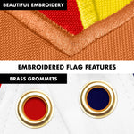 Load image into Gallery viewer, G128 Combo Pack: 6 Ft Tangle Free Aluminum Spinning Flagpole (Silver) &amp; Arizona AZ State Flag 3x5 Ft, ToughWeave Series Embroidered 300D Polyester  Pole with Flag Included