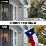 Load image into Gallery viewer, G128  6 Feet Tangle Free Spinning Flagpole (White) Texas Flag Brass Grommets Spun Polyester 3x5 ft (Flag Included) Aluminum Flag Pole
