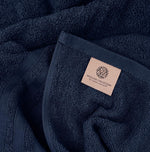 Load image into Gallery viewer, 12 Pcs Bath Towel Set for Bathroom Wealuxe Collection 100% Cotton Soft Navy Blue