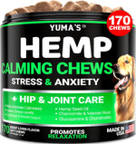 Load image into Gallery viewer, Hemp Calming Chews for Dogs   Advanced Dog Calming Chews   170 Treats   Anxiety Relief Treats   Hemp Oil   Separation Aid Stress Hip and Joint Supplement for Canine Health Support   Beef Flavor