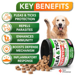 Load image into Gallery viewer, Flea and Tick Prevention for Dogs Chewables   All Natural Dog Flea &amp; Tick Control   Flea and Tick Chews for Dogs   Oral Flea Pills for Dogs Supplement   All Breeds and Ages   Made in USA   120 Tablets