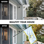 Load image into Gallery viewer, G128  6 Feet Tangle Free Spinning Flagpole (Black) Rhode Island Flag Brass Grommets Embroidered 3x5 ft (Flag Included) Aluminum Flag Pole