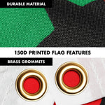 Load image into Gallery viewer, G128 Combo Pack: 6 Ft Tangle Free Aluminum Spinning Flagpole (White) &amp; Afro American Black Liberation BLM Flag 3x5 Ft, LiteWeave Pro Series Printed 150D Polyester  Pole with Flag Included
