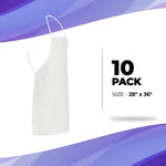 Load image into Gallery viewer, White Disposable Aprons for Adults 28x36 Inch Pack of 10 Large Size 60 GSM