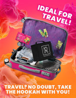 Load image into Gallery viewer, Pink Hookah Set with Everything YADO Square Hookah To Go with Charcoal Holder