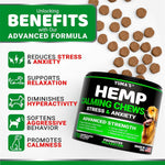 Load image into Gallery viewer, 2 Pack Hemp Calming Chews for Dogs Advanced Dog Calming Treats Dog Calming