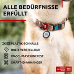 Load image into Gallery viewer, Brown Reflective Cotton Dog Collar Eco Friendly for Small Medium Dogs 1016 inch